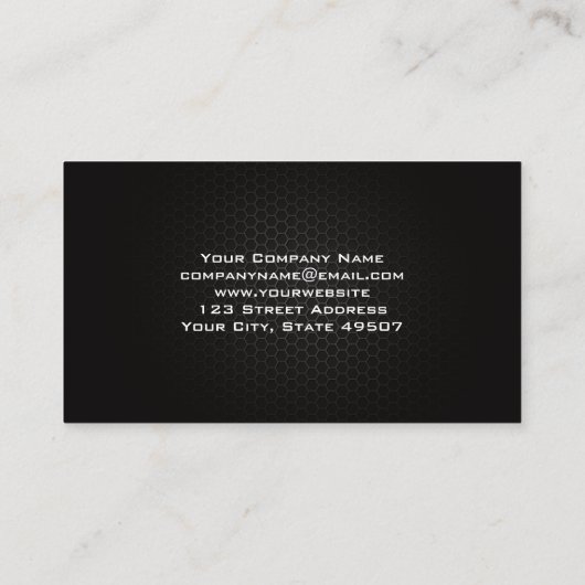 robotarm | koolstofvezelpatroon visitekaartje (Achterkant)