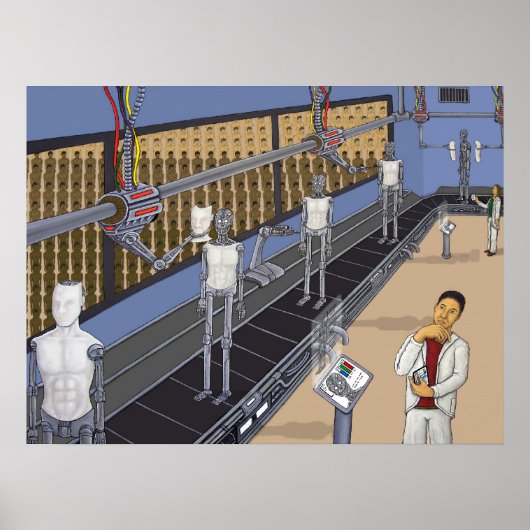 Robotassemblage Poster (Voorkant)