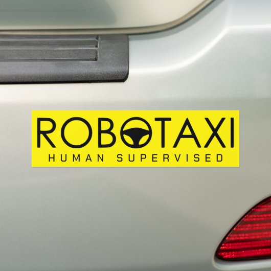 Robotaxi Driver "Yellow Cab" Gecontroleerde editie Bumpersticker (Op auto)
