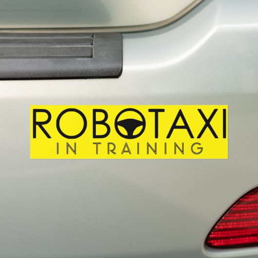 ROBOTAXI in de Bumpersticker Opleiding (Op auto)