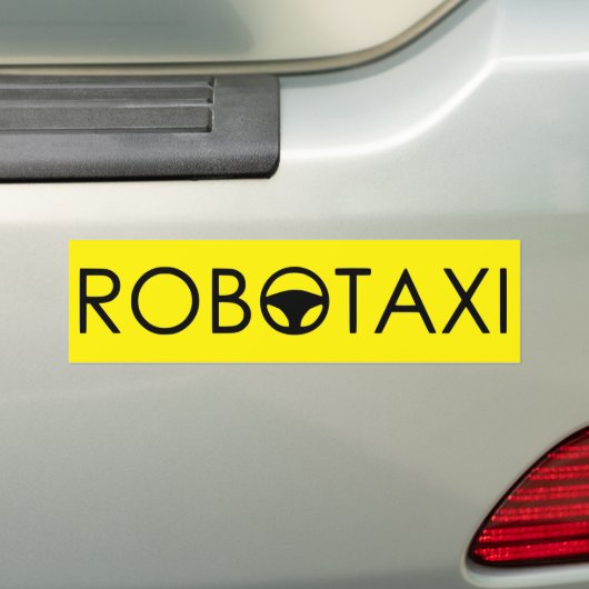 Robotaxis Bumpersticker "Yellow Cab Edition" (Op auto)