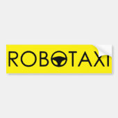 Robotaxis Bumpersticker "Yellow Cab Edition" (Voorkant)