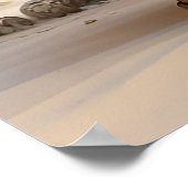 Robotbeeld in Deserted Wasteland AI Poster (Hoek)