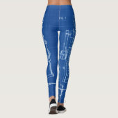 robotblauwdrukken leggings (Achterkant)