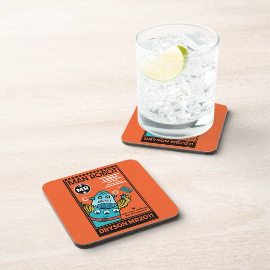 robotcadeaus voor Jubileum of bruiloft Bier Onderzetter (Rechterzijde)