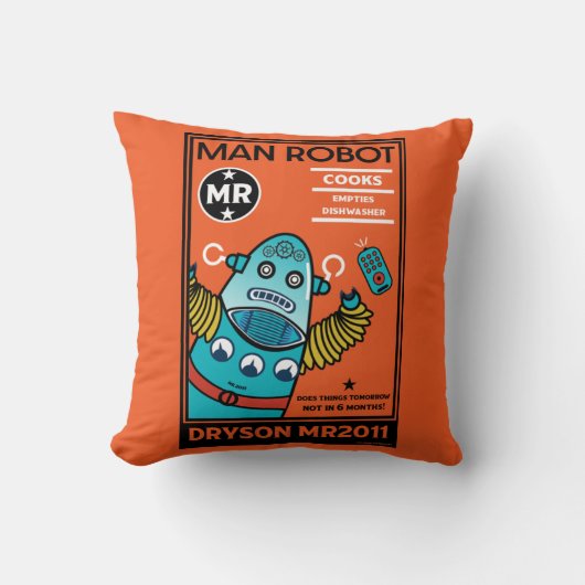robotcadeaus voor Jubileum of bruiloft Kussen (Voorkant)