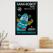 robotcadeaus voor Jubileum of bruiloft Poster (Keuken)