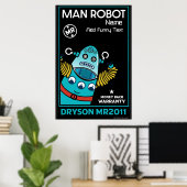 robotcadeaus voor Jubileum of bruiloft Poster (Thuiskantoor)