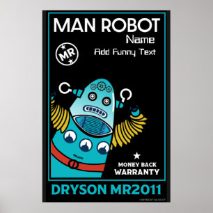 robotcadeaus voor Jubileum of bruiloft Poster
