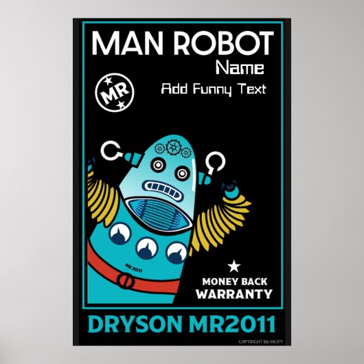 robotcadeaus voor Jubileum of bruiloft Poster (Voorkant)