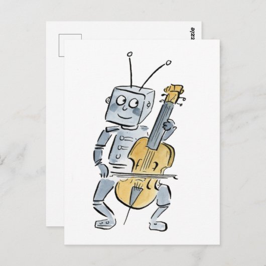 robotcello briefkaart (Voorkant / Achterkant)