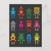 Roboter Geschenk Robotik Retro Spielzeug Spaß Briefkaart (Voorkant)