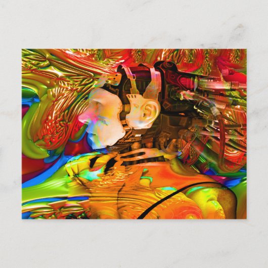 Roboter Verbinding Briefkaart (Voorkant)