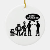 Robotevolutie Keramisch Ornament (Voorkant)