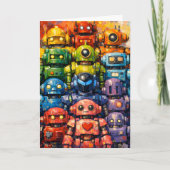 robotfeest kaart (Voorkant)