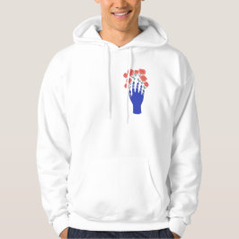 Robothand met bloeiende Rozen artwork Hoodie