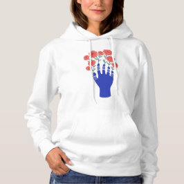 Robothand met bloeiende Rozen artwork Hoodie