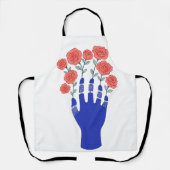 Robothand met bloeiende Rozen artwork Schort (Voorkant)