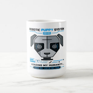 Robothond Systeem Fout 404 Schattige Cybernetische Koffiemok