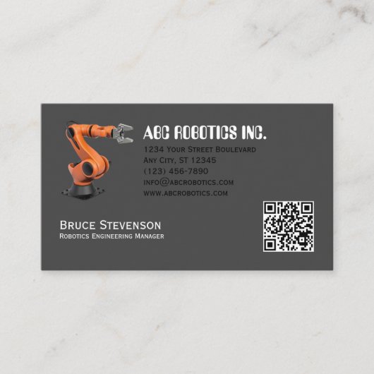 Robotic and Automation Company Visitekaartje (Voorkant)