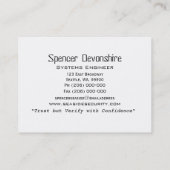 Robotic Crab Professional 3,5 x 2,5 inch Visitekaartje (Achterkant)