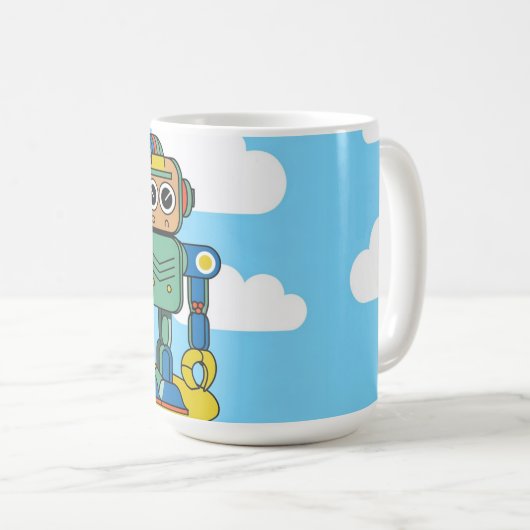 Robotic Custom Coffee Mok (Voorkant rechts)