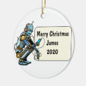 Robotic Custom Kerstmis Keramisch Ornament (Links)