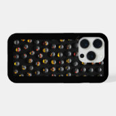 Robotic Emojis iPhone 15 Pro hoesje (Achterkant horizontaal)
