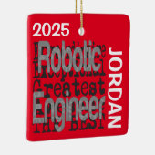 Robotic Engineer Extraordinaire CUSTOM Keramisch Ornament (Rechts)