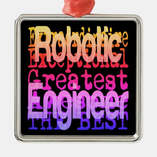 Robotic Engineer Extraordinaire Fun Metalen Ornament (Voorkant)