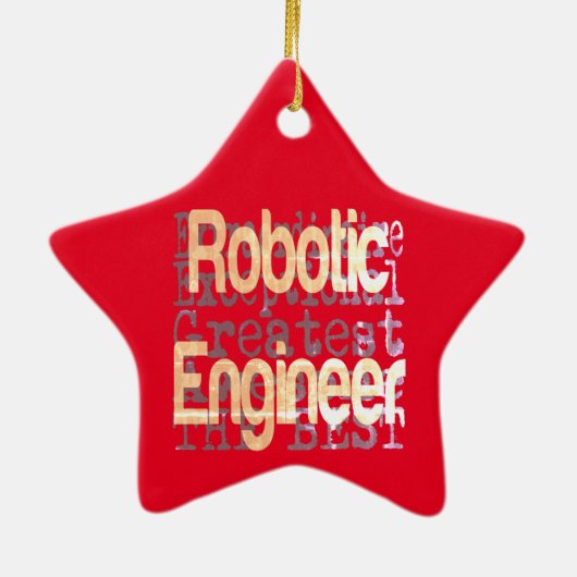Robotic Engineer Extraordinaire Keramisch Ornament (Achterkant)