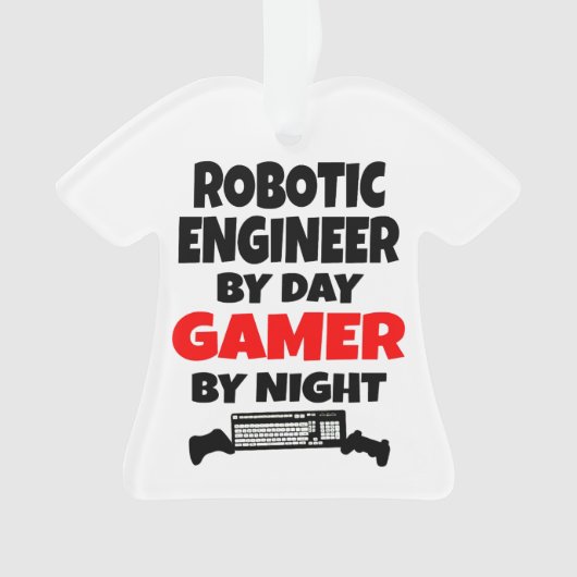 Robotic Engineer Gamer Ornament (voorkant)