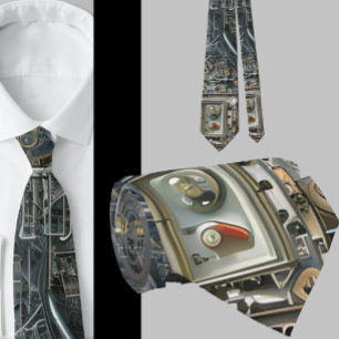 Robotic Geek Nerdy Technology Machine Stropdas