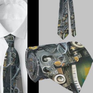 Robotic Geek Nerdy Technology Machine Stropdas