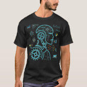 Robotic Head Artificial Intelligence Deep Machine T-shirt (Voorkant)