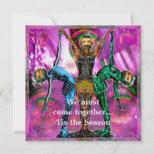 Robotic kerstparty uitnodigen kaart (Voorkant)