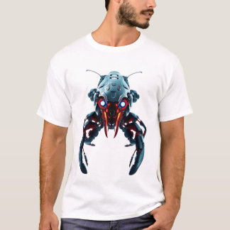 Robotic Lobster Face Art T-shirt