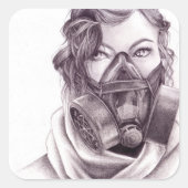 Robotic Mensen: Gasmasker Stickers (Voorkant)