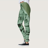 Robotic Metal Machines Industrial Green Leggings (Links)