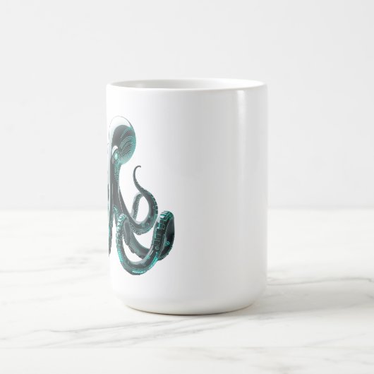 Robotic Octopus - futuristisch technisch ontwerp Magische Mok (Midden)