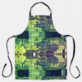 Robotic Printed Circuit Board - Groene Geek Techne Schort (Voorkant)