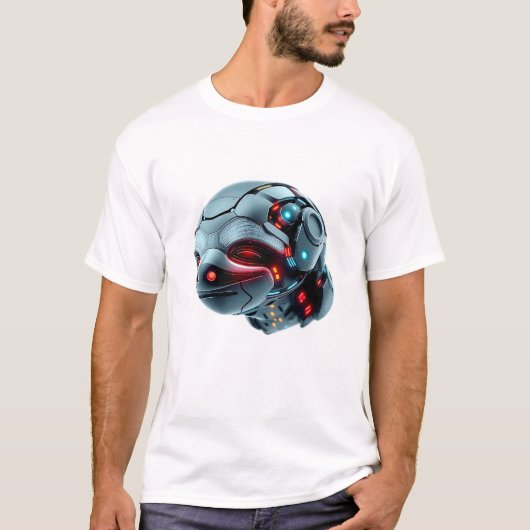 Robotic Sloth Face Art T-shirt (Voorkant)