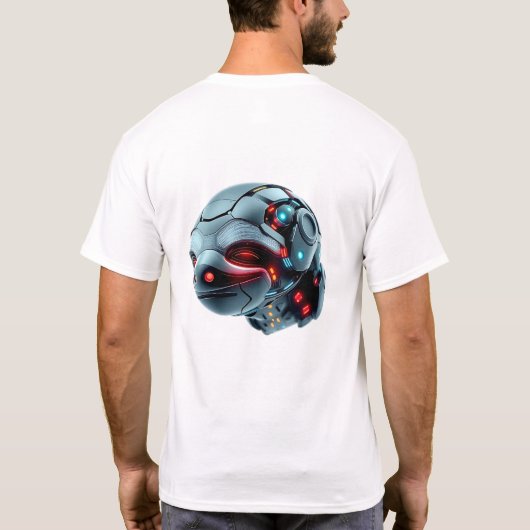 Robotic Sloth Face Art T-shirt (Achterkant)