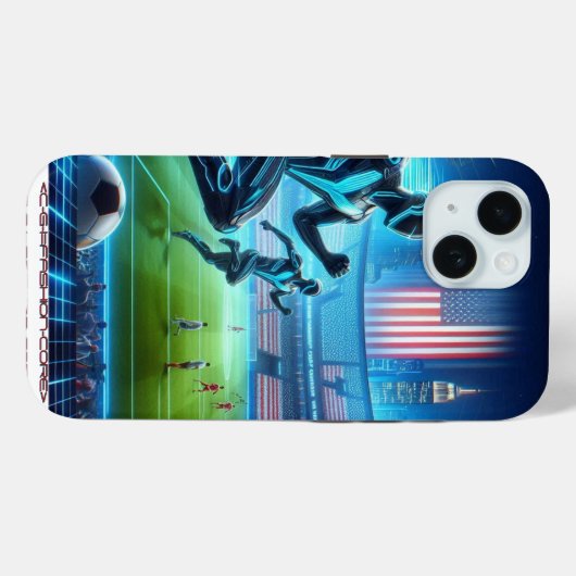 robotic soccer on an Iphone case!  Case-Mate iPhone Case (Achterkant (horizontaal))