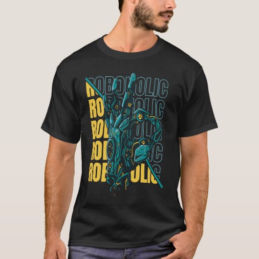 Robotica Cool AI Artificial Intelligence Robots T-shirt (Voorkant)
