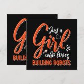 Robotica Engineer Robot Lover Engineering Meisje R Bedankkaart (Voorkant / Achterkant)