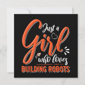 Robotica Engineer Robot Lover Engineering Meisje R Bedankkaart (Achterkant)