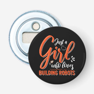 Robotica Engineer Robot Lover Engineering Meisje R Button Flesopener
