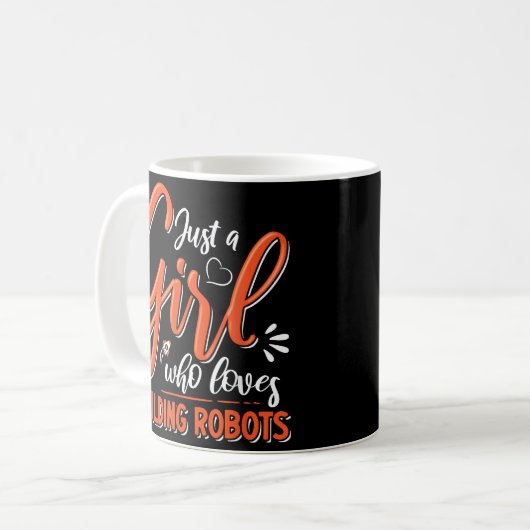 Robotica Engineer Robot Lover Engineering Meisje R Koffiemok (Voorkant links)