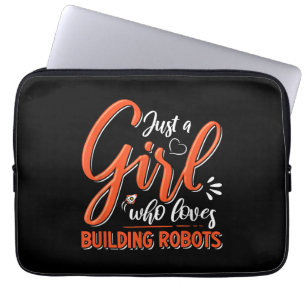 Robotica Engineer Robot Lover Engineering Meisje R Laptop Sleeve